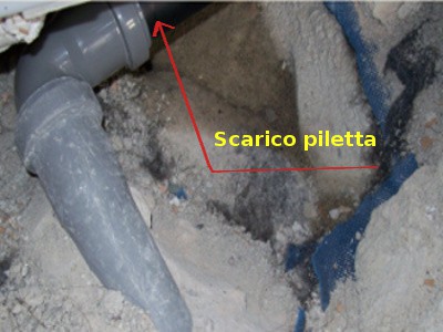 La piletta risulta perfettamente asciutta